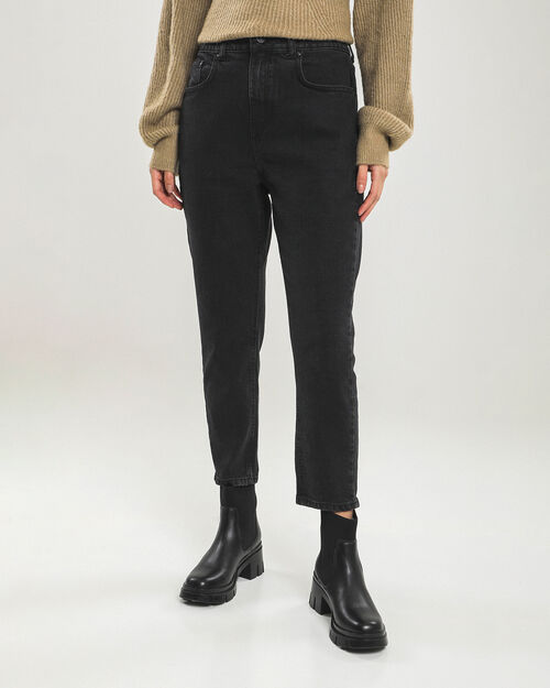 Jeans Mom Fit Negro